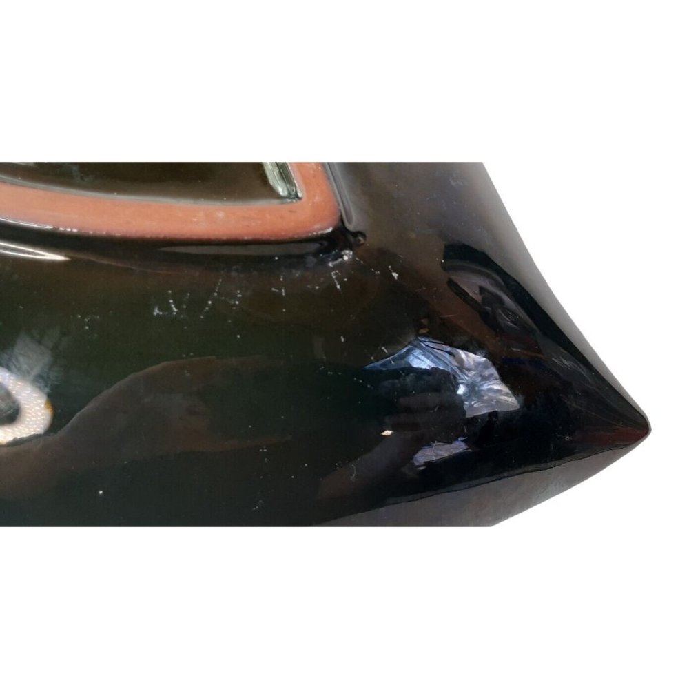 Vintage Blue Mountain Pottery Fish Platter Dish Blue Black BMP Canada MCM-Pretty - Picture 8 of 12